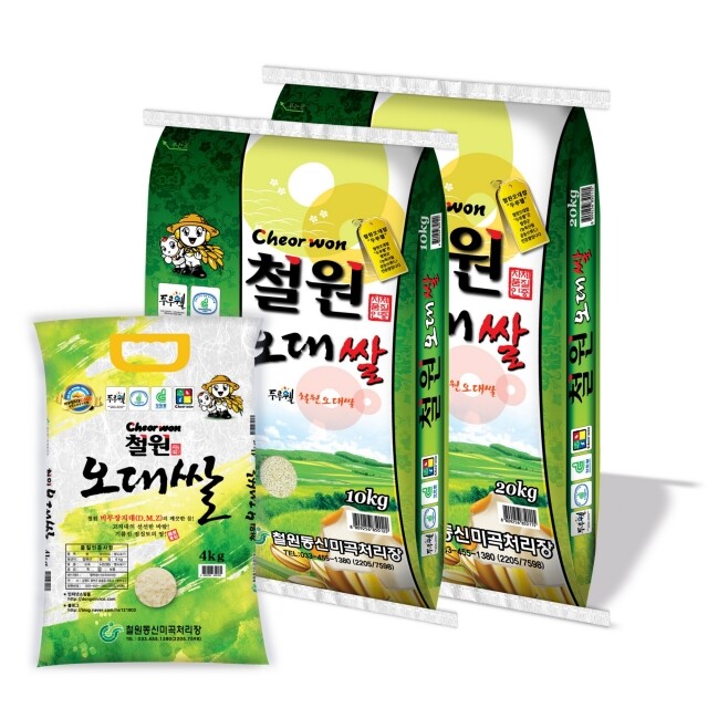 강원더몰,[철원동신미곡 25년산DMZ햅쌀]4KG두루웰철원오대쌀 (천혜의 자연을 담은쌀)