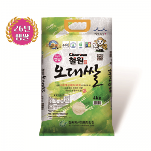 [철원동신미곡 26년산DMZ햅쌀]4KG두루웰철원오대쌀 (천혜의 자연을 담은쌀)
